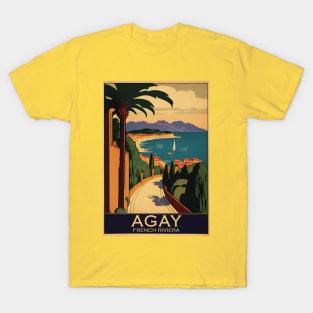 1928 FRANCE Agay French Riviera Vintage travel poster T-Shirt